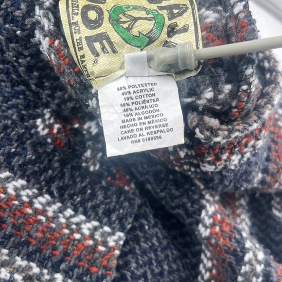 Baja Joe Striped Mexican Hoodie Pullover Jacket Size Large - Picture 5 of 6